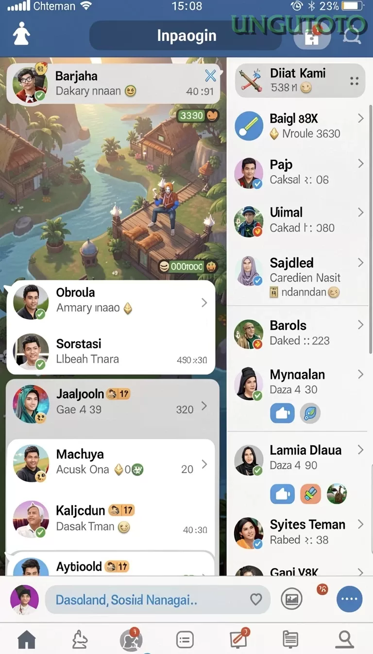 Cuplikan layar JAYATOP77 — aktivitas