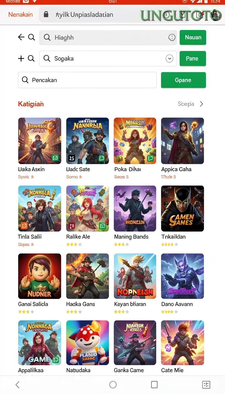 Cuplikan layar REJEKIGAMES — halaman utama