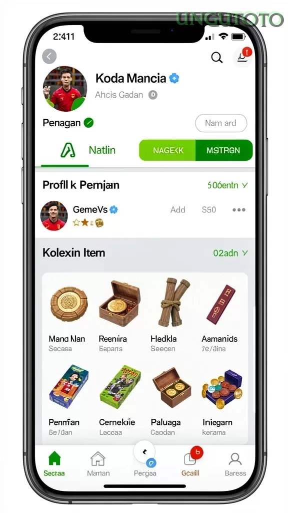 Cuplikan layar RPOK — menu navigasi